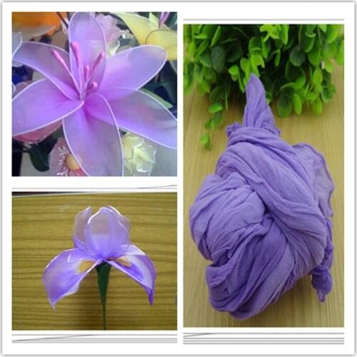 Free shipping 47 colors mix shipping or only one color ship mesh flowers,nylon stocking material/ronde flower for DIY flower