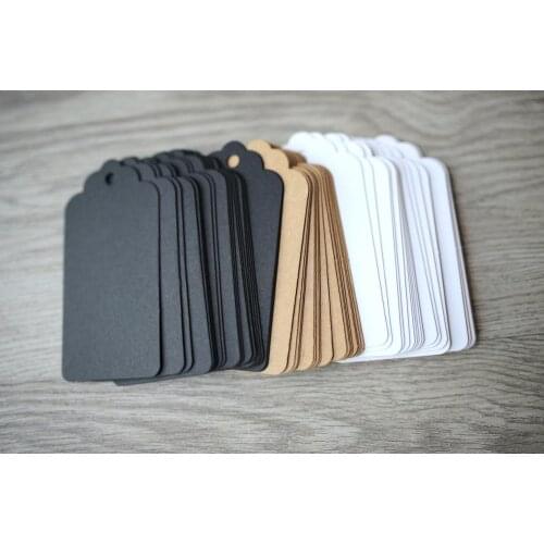 1000pcs Kraft Gift Tags Garment Tag Trapezoid Scalloped Edge Kraft Paper Tag Wedding Party Decoration Price Label