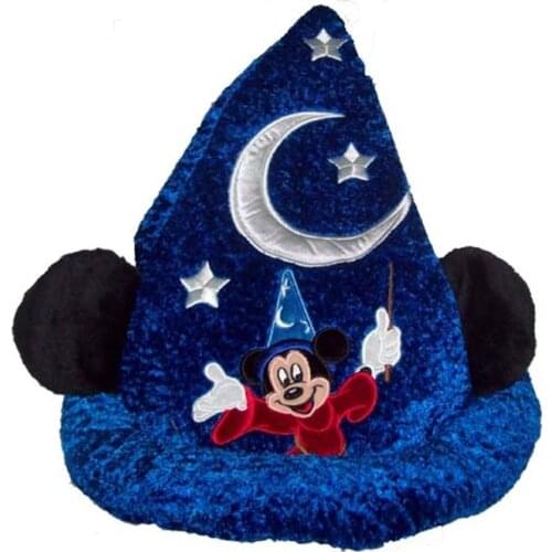 Disney Fantasia Mickey Mouse Hat Plush Toys Dolls 13.5" Disney Parks Youth Child Mickey Hat Stuffed Plush Toys Kids Gifts