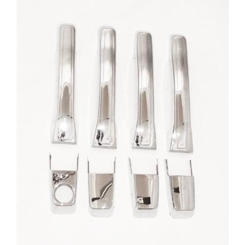 For PAJERO V73 2001 Model Year Car Outside 4 Door Handle Chrome Sticker Cover Auto Accessories