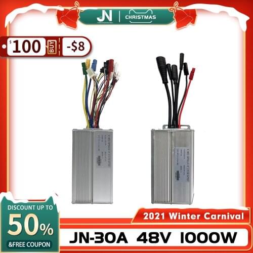 Elecrtic Bicycle JN-30A Standard Squarewave Controller 48V750W-1000W Julet Waterproof Plug 12Mosfet For DC MOTO EBike Conversion