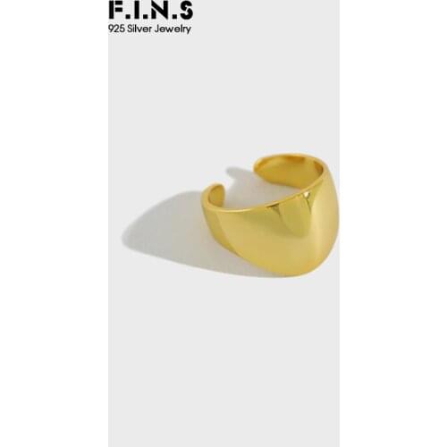 F.I.N.S 1pc 925 Silver Ear Cuffs for Women Fashion Simple Ear Cuff Silver 925 Wide Ear Clip Without Puncture Single Ear Clip