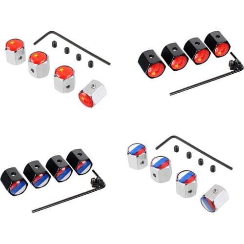 Flag Styling Emblem Vehicle Tire Valve Stem Caps For Mercedes Fiat Volvo Tesla Peugeot Mitsubishi Jaguar Cadillac Audi A3 BMW