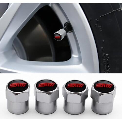 4pcs Car Wheel Tire Valve Tyre Caps Cover For Subaru Forest Human Lion XV Impreza WRX WRC STI Auto Decoration Accessories