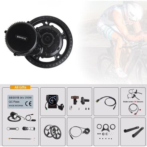 48V 750W Bafang BBS02B Mid Drive Motor Electric Bicycle Ebike Conversion Kits 68-73mm E-bike 8FUN Powerful Engine Latest Versio