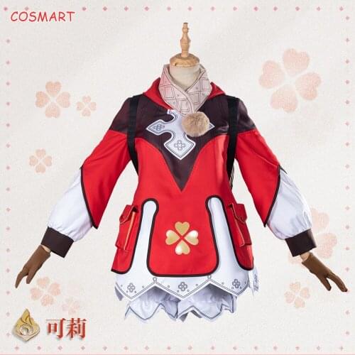 Genshin Impact Klee Keli Cosplay Costume Lolita Dress Lovely Uniform Halloween Suit For Women Outfit New 2020