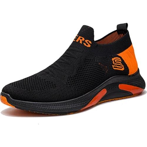2021 Hot Sale New Ultralight Comfortable Casual Shoes Outdoor Walking Men Shoes Sock Mouth Flying Knit Sneakers Soft Summer