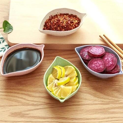 Soy Sauce Caster Kitchen Dinner Dish Multipurpose Leaf-Shape Small Seasoning Saucers Appetizer Plates Bowl Tableware For Kids