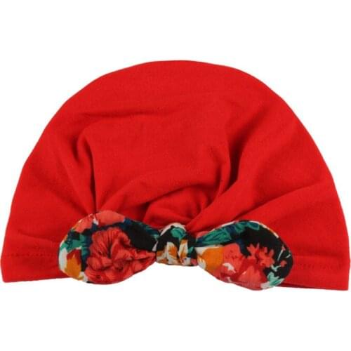Fashion Rabbit Ears Baby Girls Lovely Turban Hats Solid Cotton Soft Bowknot Beanie Spring Caps Toddler Cap Cute Baby Photo Props