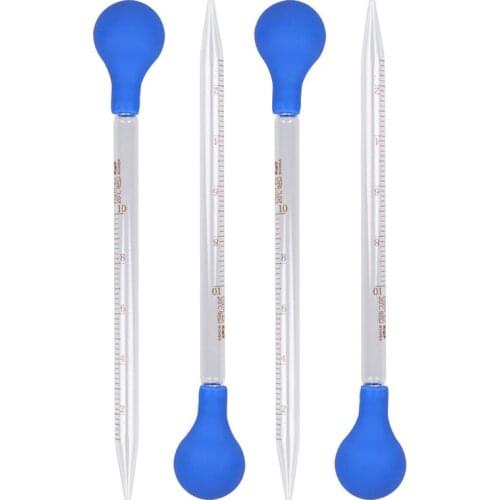 4Pcs 10ml Droppers Silicone Mold Pipette Dropper for School Home Supplies (Transparent)