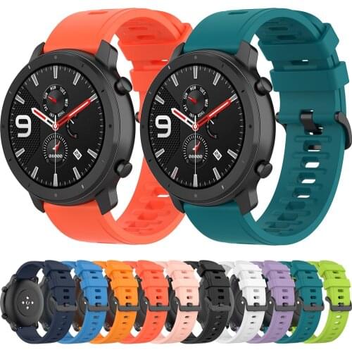 20 22mm Strap For Amazfit GTR 47mm 42mm Smart Watch Bracelet Wrist Strap For Xiaomi Huami Amazfit Pace/Stratos/2/3/GTR2/GTR 2e