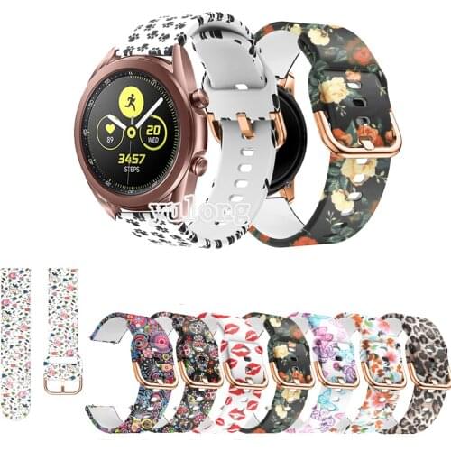 Camo Soft Silicone Watch Strap Band For Samsung Galaxy Watch3 41mm Smart Watch Replacement Colorful Wrist band for Watch 42mm