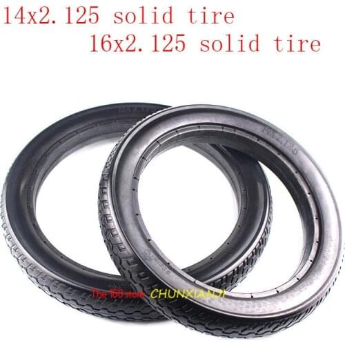 Super Quality16 Inch Solid Tyre16x2.125 Tubeless Tyre Electric Vehicle Tire Non Inflation Fits Folding Electric Bicycle E-bike