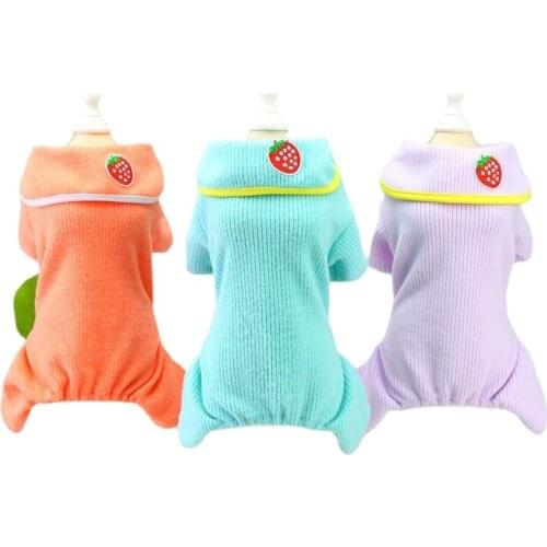 Winter Warm Pet Clothing Yorkie Pitbull Dog Clothes Wool Four-legged Home Pajamas Kitten Outfit Puppy Sweater Coat Dog Costumes