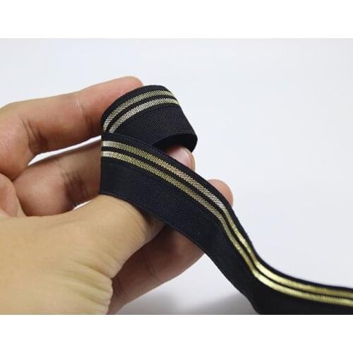 With gold Elastic bands for clothes 20MM Elastic ribbon DIY Sewing Accessories rubber band elastic bands for fit