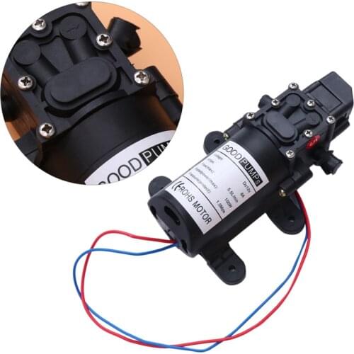 12V 70W Automatic Diaphragm Pump Mini Electric Car Washing Pump Water Pump (Black)