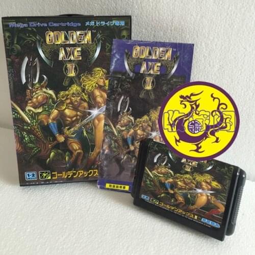 Golden Axe II 16 bit SEGA MD Game Card Boxed With Manual For Sega Mega Drive For Genesis