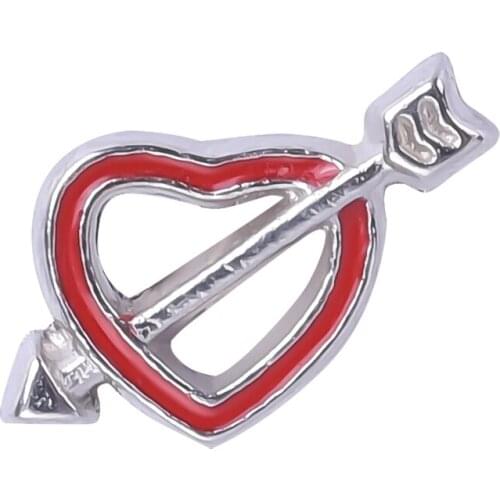 F134 New Arrival Cute Arrow Heart Charms Fit Open Glass Locket Pendant DIY Necklace Jewelry