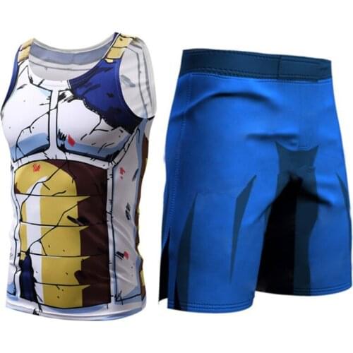 2021 Mens Tank Top Sleeveless Compression Clothing Cosplay Costume Son Goku Harajuku Cosplay Anime Tank Tops Fitness Tanktop