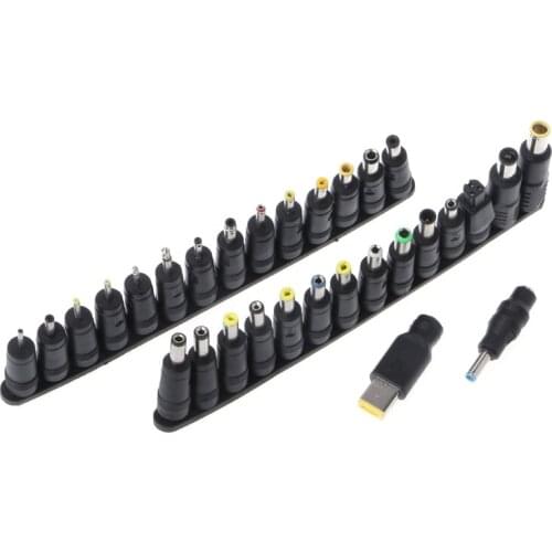 30 Pcs Universal DC-AC Power Supply Male Plug Adapter Converter Laptop Notebook