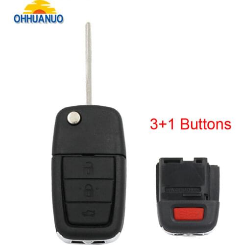 4 Button Remote Flip Key Shell with 3 button + 1 panic for VE HOLDEN Commodore Compatible For Pontiac G8