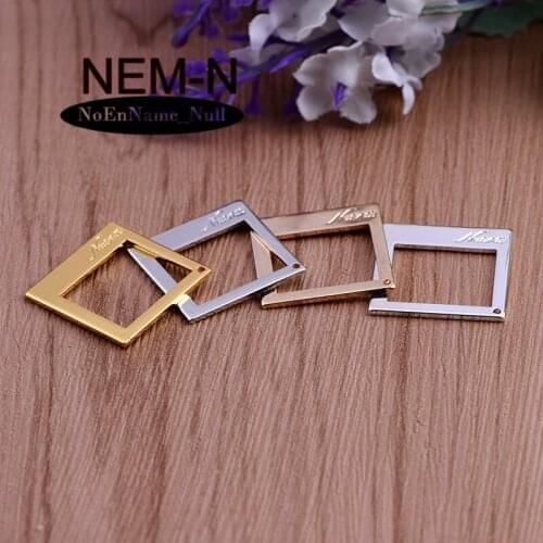 5pcs NEM-N 20mm tiny Lettering window Frame drawer Charms Pendants For Jewelry Making case External screen Charm Necklace