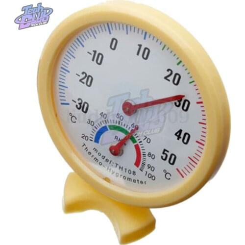 Needle Type Analog Thermometer Hygrometer Mini TH108 Temperature Sensor Meter Humidity Detector Monitor for Fridge Stand Stick
