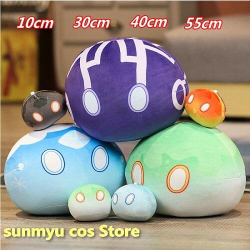 Anime Velvet Cartoon Pendant Game Genshin Impact Cosplay Slime Plush Pillow Project Elements Kids Toys Girls Gifts Spinning Ball