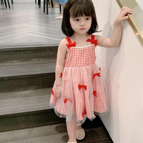 Bobora Girls Dresses Summer Dresses Kids Sleeveless Cute Umbrella Print Dress Summer Princess Dresses for Girls