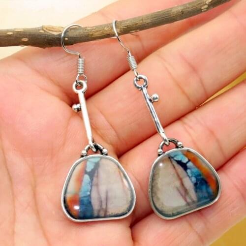 Bohemian Lock Earings Silver Dangle Earrings for Women Jewelry Wedding Pendientes Engagement Statement Drop Brincos Accessories