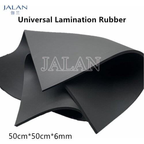 Big Size 50cm*50cm 8mm Thickness Universal Mobile Phone Tablet Lamination Black Rubber Mat Free Cutting Vaccum Laminating From