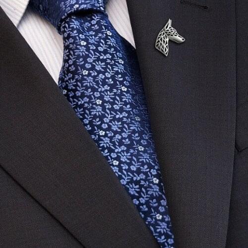 Doberman profile brooch plat silver fashion jewelry free ship