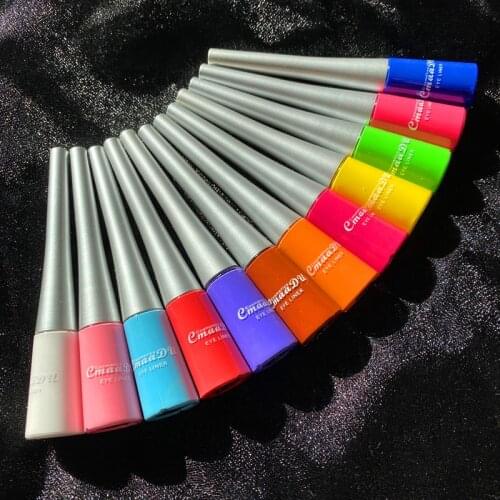 Cmaadu17 Color Liquid Eyeliner Matte Quick-Drying Color Eyeliner Lasting Non-Blooming Matte Glitter Eyeliner