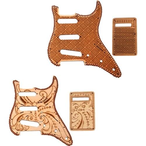 DIY Maple Electric Guitar Pickguard Anti-Scratch Plate+Back Plate for ST Style Guitar Parts