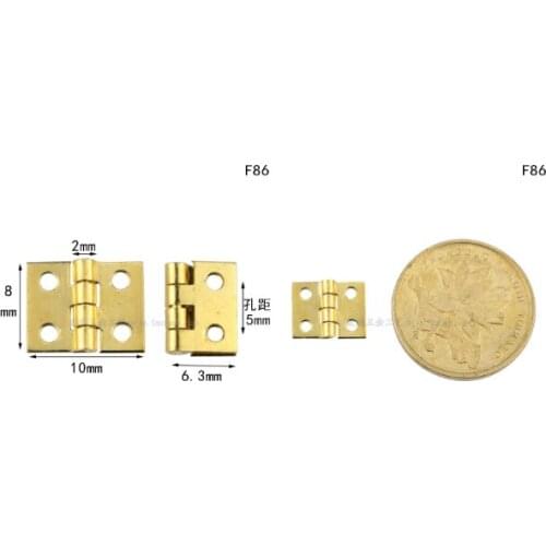Hardware supplies 2 min Mini hinge pocket flat hinges pure copper DIY walnut house model gift box folding