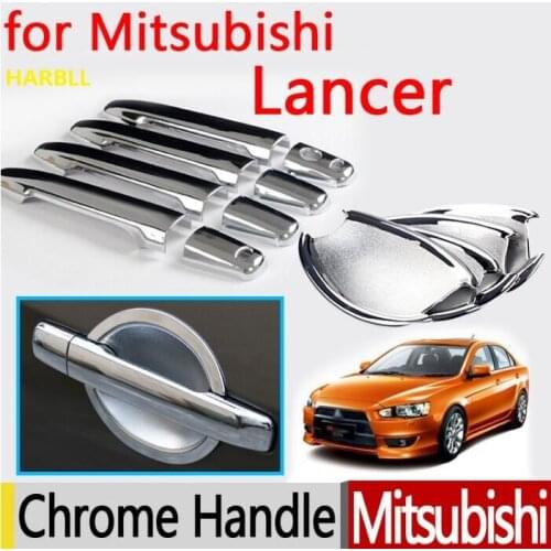 HARBLL For Mitsubishi Outlander Lancer 2008 2009 2010 2011 2012 2013 2014 2015 2016 New ABS Chrome Car Door Handle Cover
