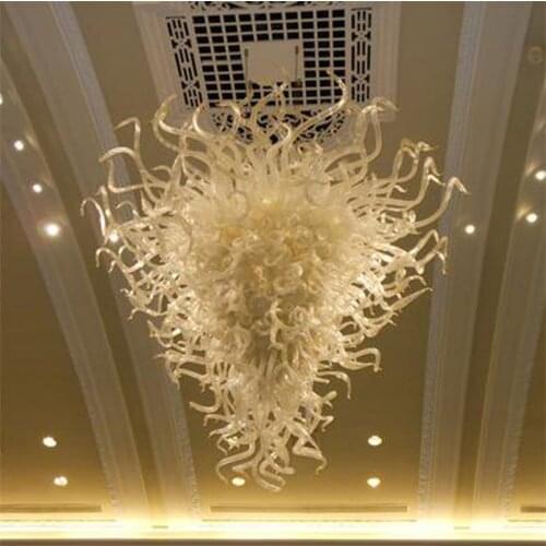 Modern Lamp 100% Hand Blown Glass Crystal Chandeliers 32*48 Inches Lighting for Bedroom Dining Living Room