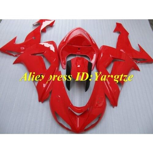 Custom Motorcycle Fairing kit for KAWASAKI Ninja ZX10R 2006 2007 ZX10R 06 07 Whole hot red ABS Fairings set+7 gifts SK05