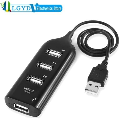 4 Ports USB 2.0 HUB, Cable Length: 30cm USB HUB 2.0 Converter