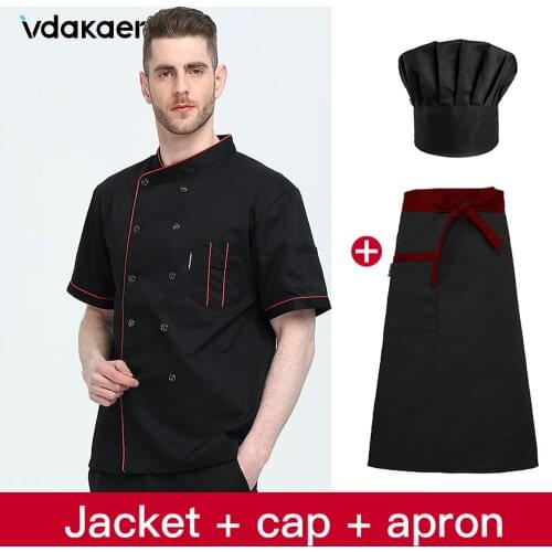 Men Shirt Long-sleeve/Short-sleeve Chef Uniform Cook Costumes Dining Hall Restaurant Food Service Men Tops chef clothes