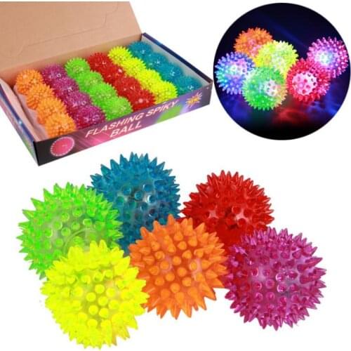 Soft Rubber Flash Ball LED Flashing Ball Light Jump Ball Boy Gift Bouncy Balls Toy Led Flash Pet LED Kids Toys Christmas SN173