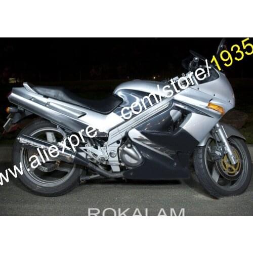 Cheap Fairing Kits For Kawasaki ZZR 250 Parts ZZR-250 ZZR250 90-07 Body Kits 1990-2007 Silver Black Motorcycle Fairing