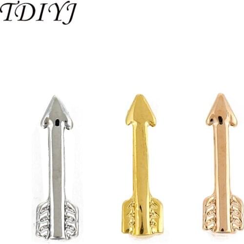 TDIYJ Newest Keeper ing Slide Plain Arrow Charms Keeper fit Leather Wrappable Bracelets for Women Jewelry 12pcs/lot