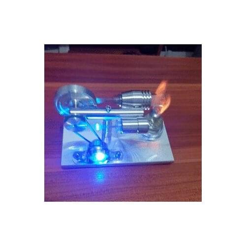 2016 New DIY Hot Air Stirling Engine Model Generator Motor with LED Light steam generator model hobby birthday gift Toys