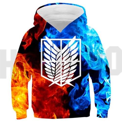 New Attack on Titan Season 4 Hoodies Tops Childrens Sweatshirt 3D Japanese Streetwear Anime Oversized Pullover Ropa De Hombre