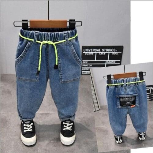 New Style Autumn Kids Boys Jeans Baby Clothes Classic Pants Children Denim Clothing Boy Casual Bowboy Long Trousers 2-7years