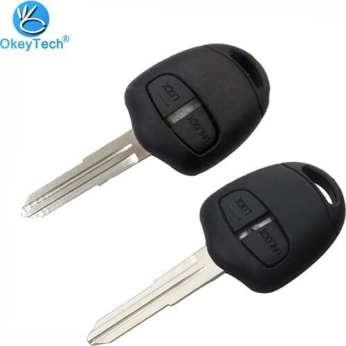 OkeyTech 2 Button Uncut Left/Right Blade Remote Car Key Shell Cover Case Fob for Mitsubishi Lancer Evolution Grandis Outlander