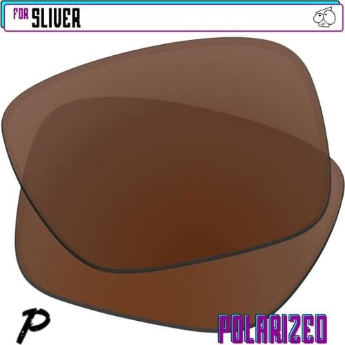 EZReplace Polarized Replacement Lenses for - Oakley Sliver Sunglasses - Brown P