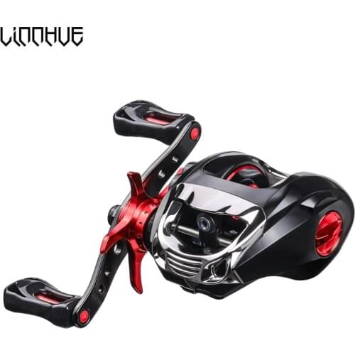 LINNHUE 2020 Summer Baitcasting Reel 8kg Max Drag Reel Fishing Color SFS Double Brake System 6.3:1 Speed Fishing Reel Pesca