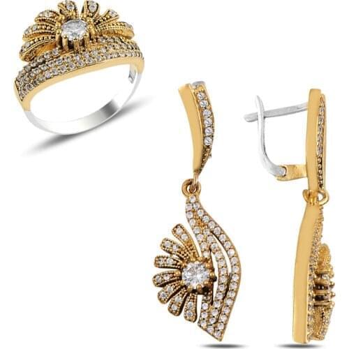 Silver 925 Sterling Zircon Cubic Zirconia Authentic Set